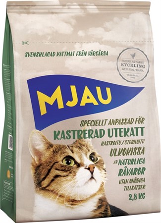 Mjau kastrerad utekatt 2,8 kg